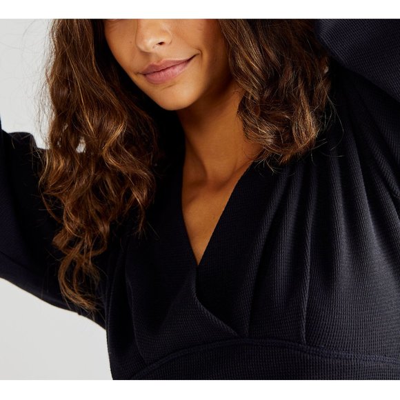 Free People Black Long Sleeve Top - Picture 3 of 4